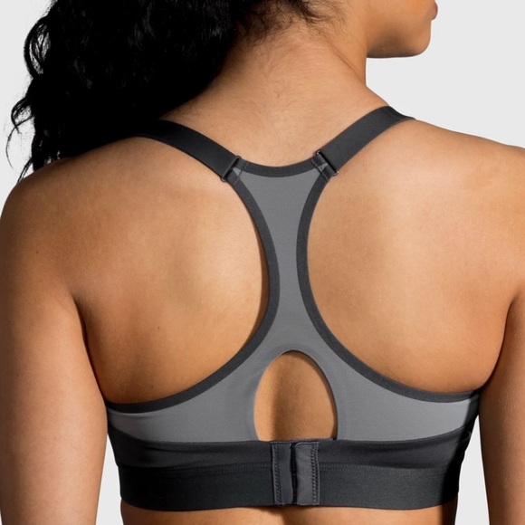 NWT Brooks Gray Dare Racerback Run Bra Size 38DD - Picture 3 of 8